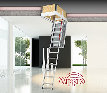 Купить Складная лестница на чердак с утепленным люком Wippro Isotec - изображение 8